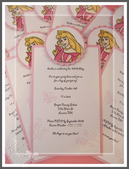 handmade birthday invitations for kids. Amber's 4th Birthday invitations. Put on your party dress, and join us for a 